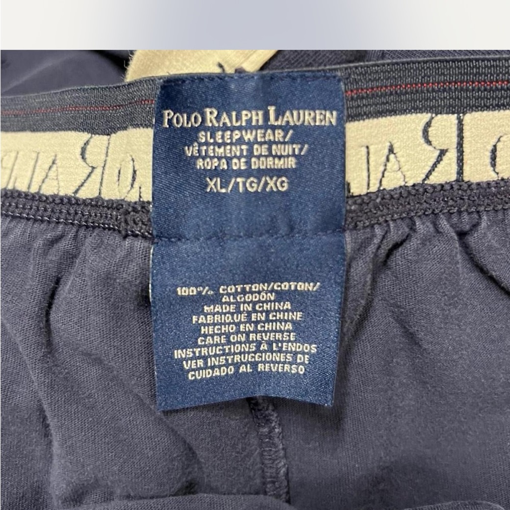 Polo by Ralph Lauren Men's Blue Joggers with White Accents - Picture 2 of 3